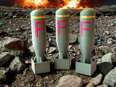 F-Bomb Wooden Crate with 'F' Bombs - Humorous Desk Decor Gag Gift - image1